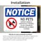 Signmission No Pets Service Animals Allowed, 7 in W x Rectangle, Vinyl Decal OS-2PACK-NS-D-57-L-16172 - alternate 6